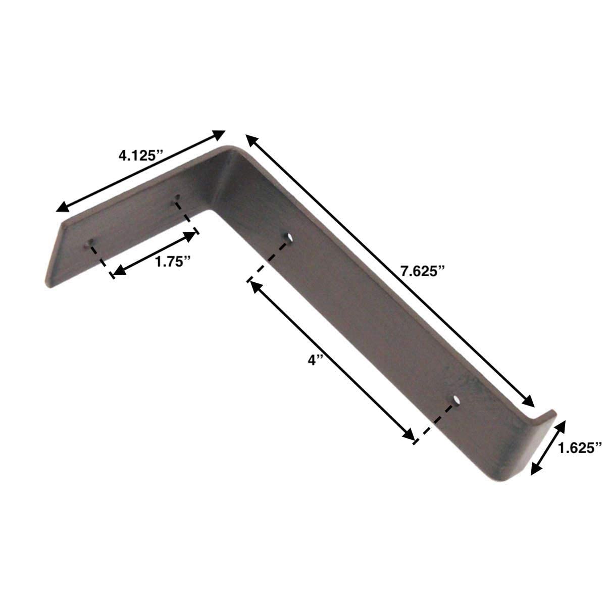 BARNWOODUSA Industrial Flat Cast Iron Shelf Bracket Wall Mounted Bracket for Rustic Style Floating Shelf Hanging Wall Hardware Antique Brown 7 5/8" L - Image 4